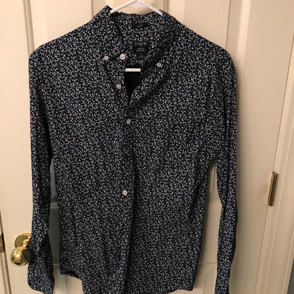 J Crew Slim Floral Button Down
